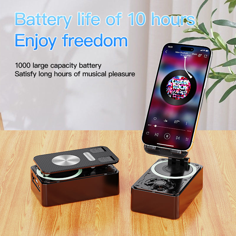 3-in-1 Bluetooth Speaker with Power Bank & Phone Holder