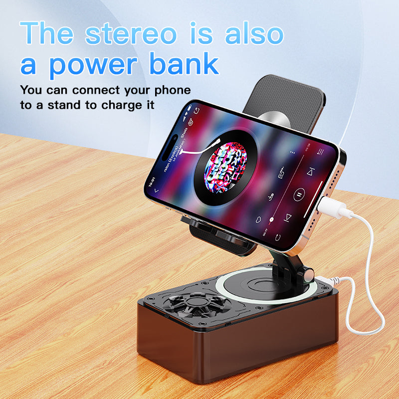 3-in-1 Bluetooth Speaker with Power Bank & Phone Holder