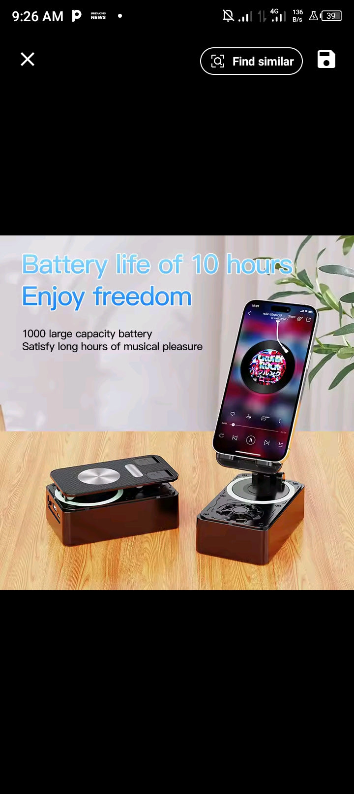 3-in-1 Bluetooth Speaker with Power Bank & Phone Holder