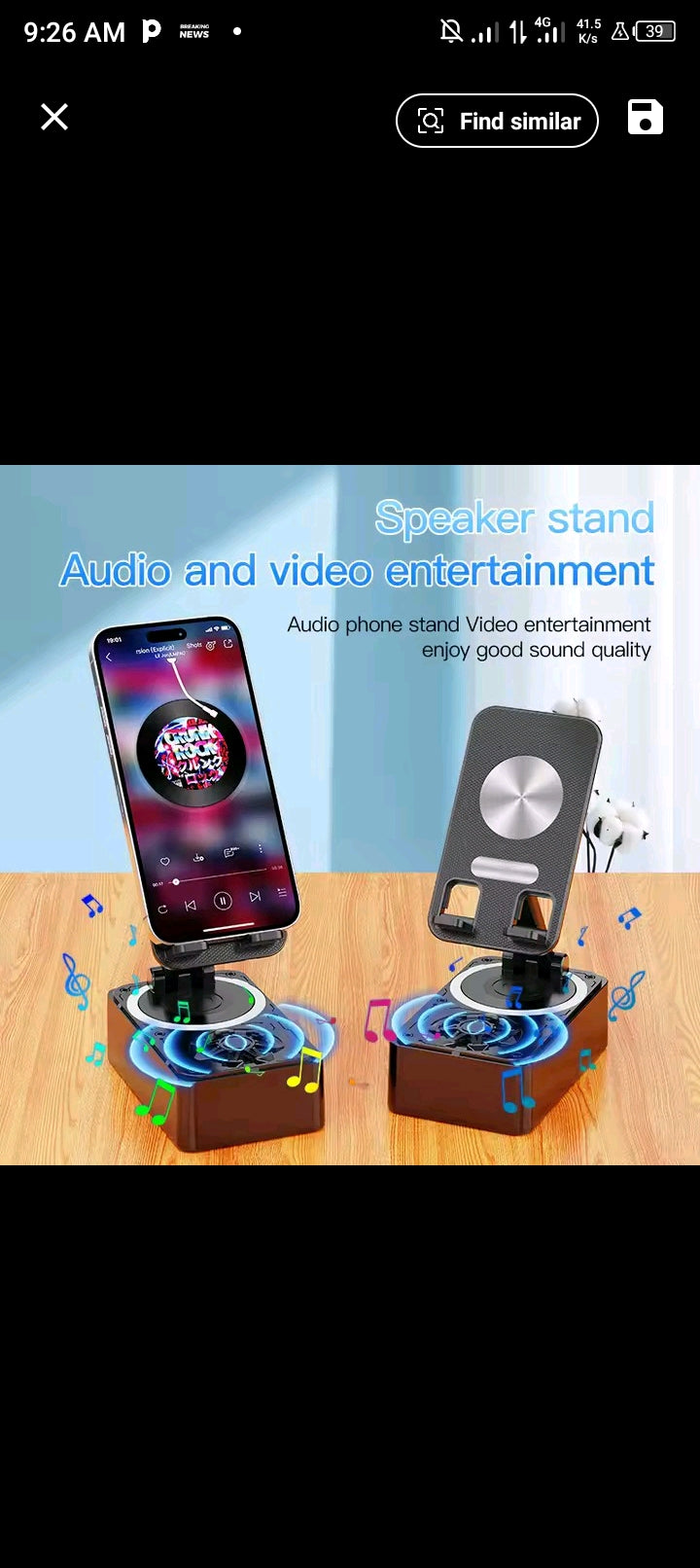 3-in-1 Bluetooth Speaker with Power Bank & Phone Holder